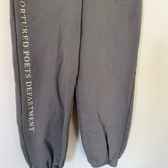 Taylor Swift TTPD Tortured Poets Gray Cozy Sweatpants - Picture 4 of 7